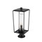 Z-Lite Sheridan 1 Light Outdoor Pier Mounted Fixture, Black And Seedy 594PHBR-553PM-BK - alternate 6
